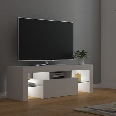 vidaXL TV-taso LED-valoilla valkoinen 120x35x40 cm