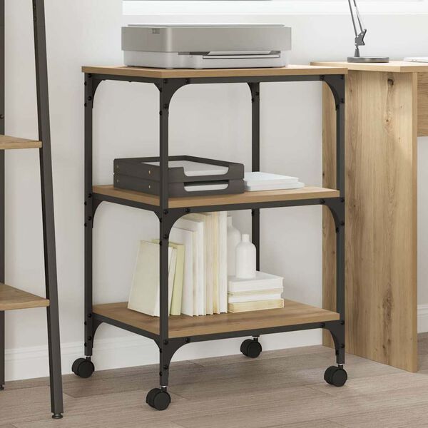 vidaXL Tulostinpidike Artisan tammi 50 x 41 x 75 cm Tekninen puu