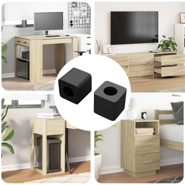 vidaXL Laatikkoteline 2 pcs Musta 15 x 15 x 15mm PP-kopolymeeri