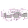 vidaXL 9-osainen Puutarhasohvasarja tyynyillä beige polyrottinki