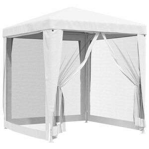 vidaXL Juhlateltta 4 verkkosivusein&auml;&auml; 2x2 m valkoinen