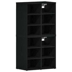 vidaXL Kenk&auml;kaappi 2 kpl 52 x 30 x 50,5 cm Tekninen puu Musta tammi