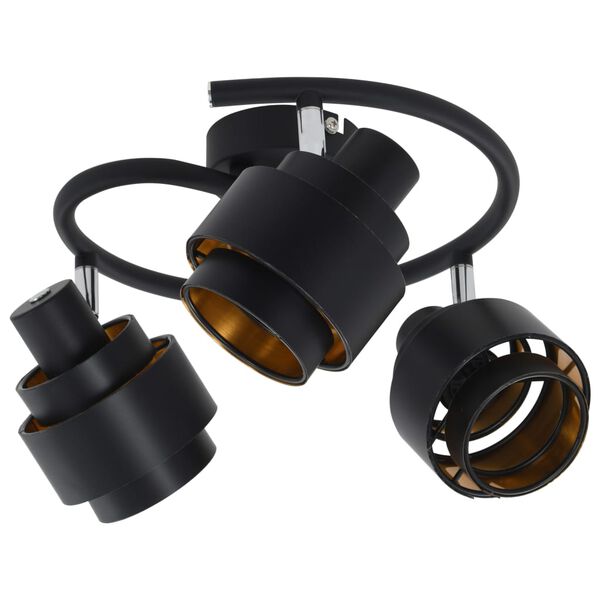 vidaXL 3-suuntainen spottivalo musta E14