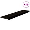 vidaXL Askelmat 16 kpl ruskeanmusta 110x25x2 cm t&auml;ysi tammi