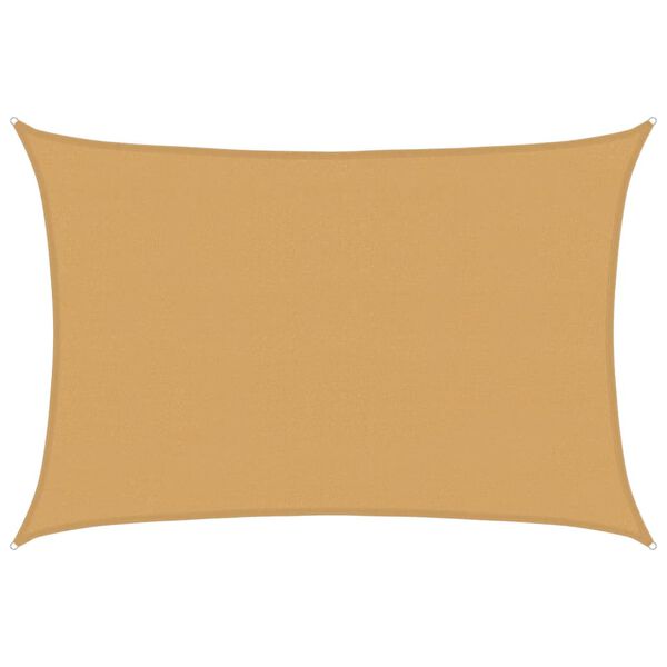 vidaXL Aurinkopurje 160 g/m&sup2; suorakaide hiekka 4x6 m HDPE