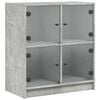 vidaXL Sivukaappi lasiovilla betoninharmaa 68x37x75,5 cm
