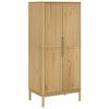 vidaXL Vaatekaappi FLORO vahanruskea 77x53x171 cm t&auml;ysi m&auml;nty