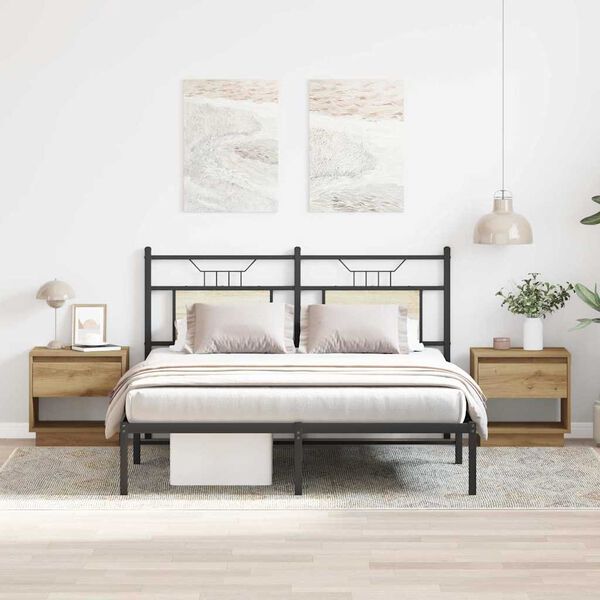 vidaXL Y&ouml;p&ouml;yt&auml; 2 pcs Artisan tammi 45 x 34 x 44 cm Tekninen puu