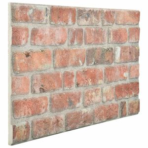 vidaXL Sein&auml;paneelit 10 kpl 100 x 50 cm Punainen EPS vaahtomuovi