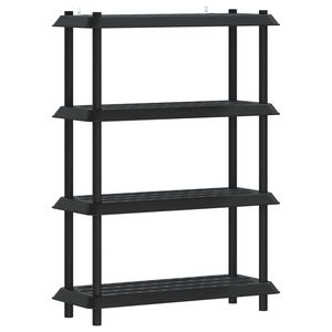 vidaXL Hyllyyksikk&ouml; 4 tasoa 100 x 40 x 136,5 cm PP Antrasiitti