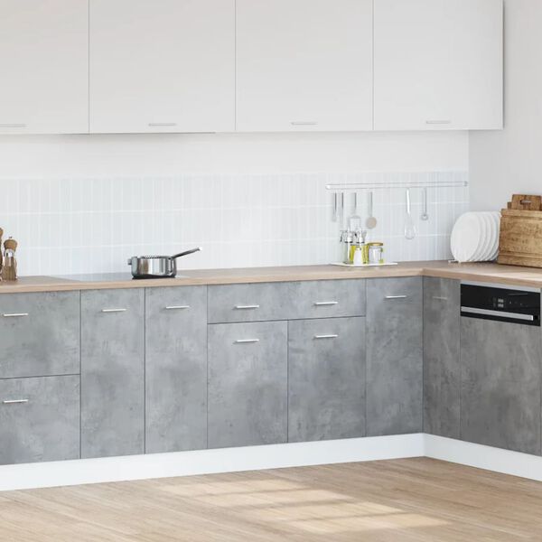 vidaXL Laatikkokaappi alaosassa "Lyon" betoninharmaa 80x46x81,5 cm tekninen puu