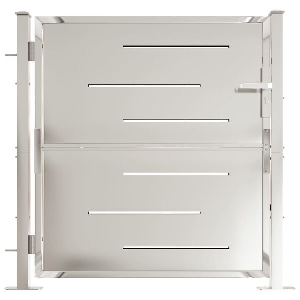 vidaXL Puutarhan portti 100x100 cm ruostumaton ter&auml;s