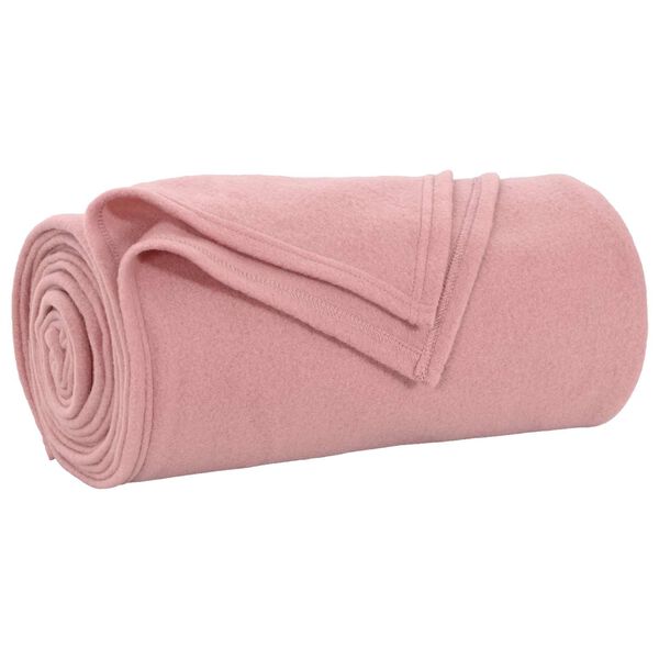 vidaXL Heittop&auml;&auml;llys 6 pcs Pinkki 200 x 150 cm Fleese