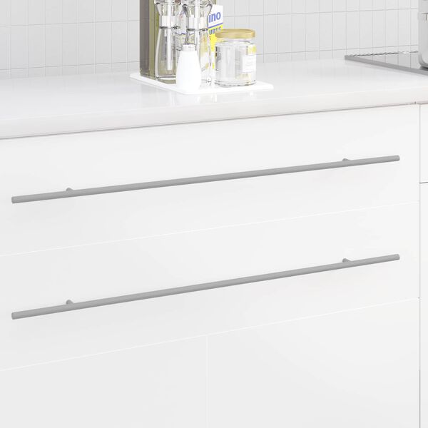 vidaXL Kaappikahva 2 pcs Hopea 800 mm Ruostumaton ter&auml;s