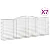 vidaXL Kaarevat kivikorit 7 kpl 400x50x140/160 cm galvanoitu rauta