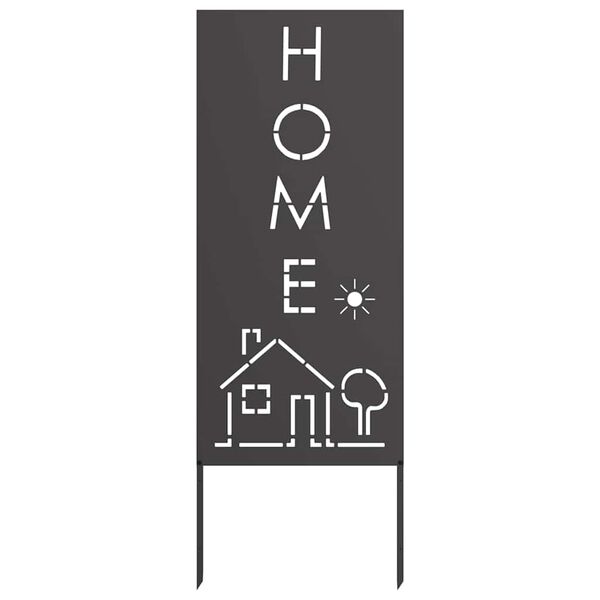 vidaXL Puutarhan yksityisyyden verho Viivakuvio Musta 50 x 140 cm