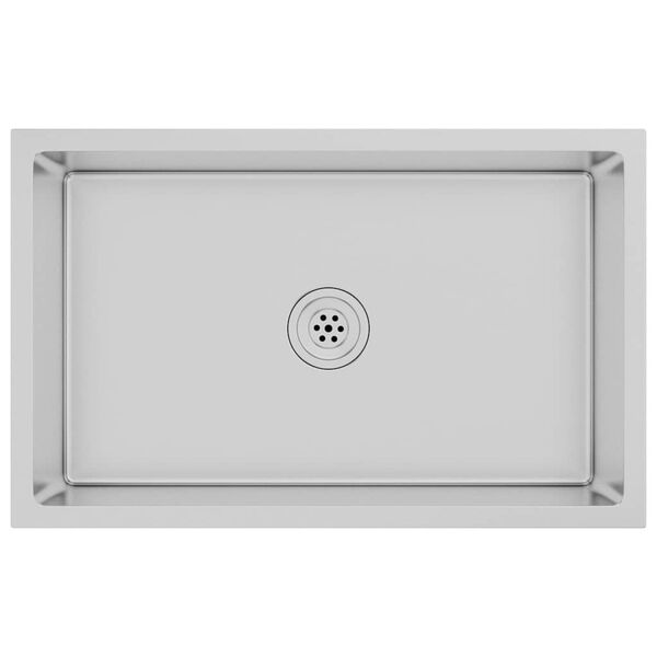 vidaXL Käsintehty keittiön tiskiallas ruostumaton teräs