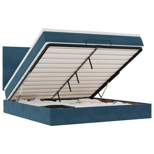 vidaXL Ottomaanis&auml;nky patjoineen tummansininen 160x200cm sametti