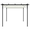 vidaXL Pergola sisäänvedettävällä katolla kermanvalkoinen 3x3 m teräs