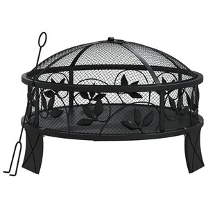 vidaXL Tulimalja ja hiilihanko 50 cm XXL ter&auml;s