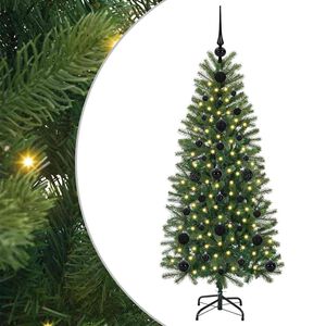 vidaXL Tekojoulukuusi 150 LED-valoilla Vihre&auml; 120 cm PE ja PVC