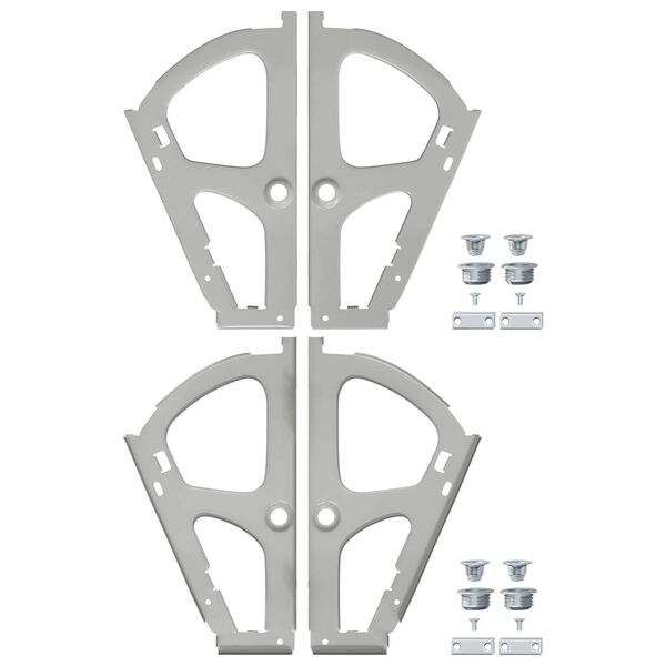 vidaXL K&auml;&auml;nnett&auml;v&auml; laatikkosarana 2 pcs Hopea 235 x 155 x 30 mm Rauta