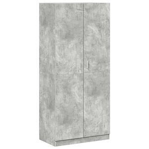 vidaXL Vaatekaappi betoninharmaa 90x52x200 cm tekninen puu