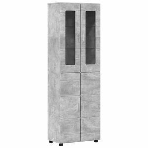 vidaXL Korkea kaappi FLORIN 60 x 35 x 182 cm Betoni Harmaa