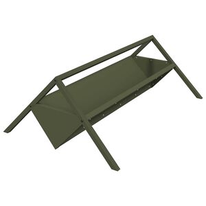 vidaXL El&auml;inten ruokintakaukalo Oliivinvihre&auml; 111 x 76 x 38 cm 10 kg