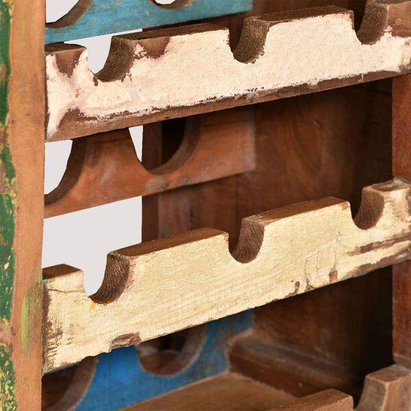 vidaXL Viinipulloteline 9 pullolle kierr&auml;tetty puu