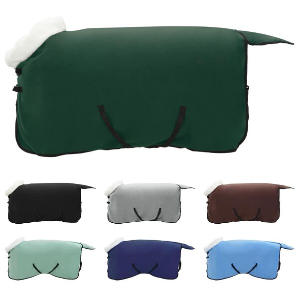 vidaXL Hevospeitto T&auml;ysi tumma vihre&auml; 105 cm Polar fleece