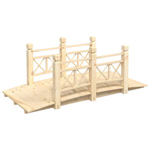 vidaXL Puutarhasilta kaiteilla 150x67x56 cm t&auml;ysi kuusi