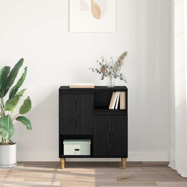 vidaXL Sivup&ouml;yt&auml; Musta tammi 35 x 60 x 70 cm Tekninen puu