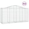 vidaXL Kaarevat kivikorit 12 kpl 200x50x100/120 cm galvanoitu rauta