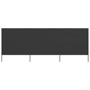 vidaXL Tuulensuojakangas 3 paneelilla 400x80 cm antrasiitti