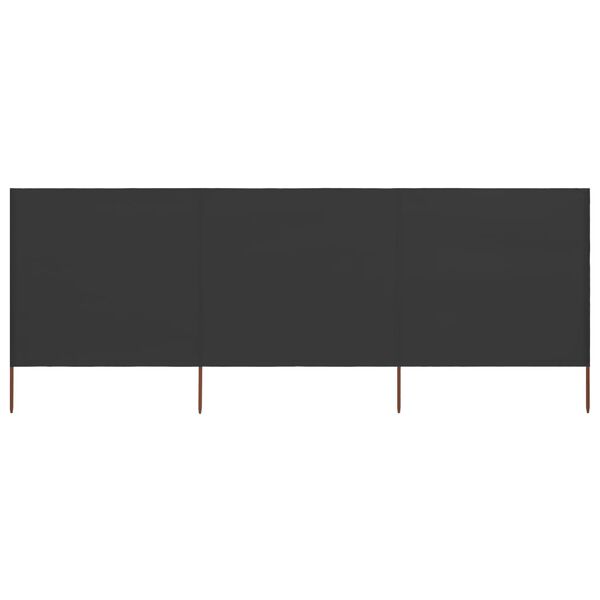 vidaXL Tuulensuojakangas 3 paneelilla 400x80 cm antrasiitti