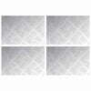 vidaXL Portaan askelma 4 kpl 30 x 20 cm Hopea Alumiini Suorakaide