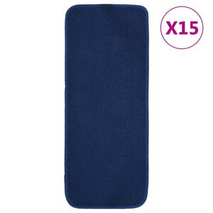 vidaXL Liukumattomat porrasmatot 15 kpl 60x25 cm sininen suorakaide