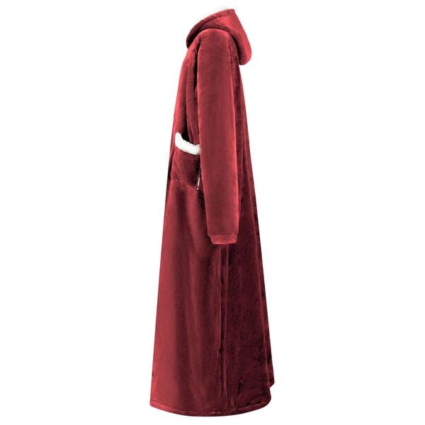 vidaXL Viltti-huppari Bordeaux punainen xl Fleece ja flanelli