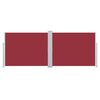 vidaXL Sisäänvedettävä sivumarkiisi 140x1000 cm punainen