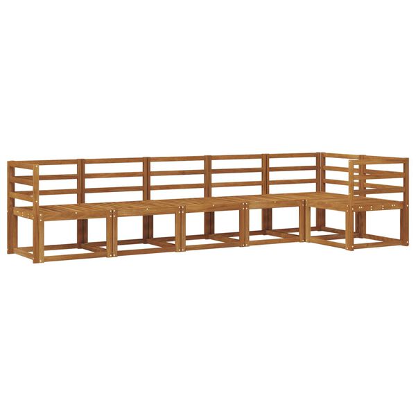 vidaXL Ulkosohvakokoelma 6 pcs Luonnollinen Tihe&auml; akasiapuu