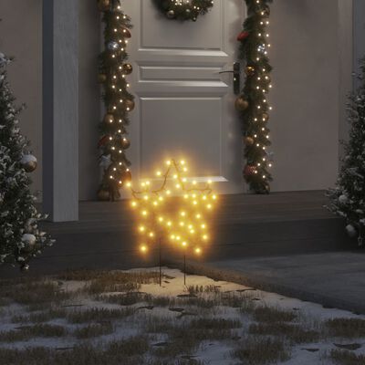vidaXL Jouluvalokoriste maapiikeillä 3 kpl 50 LED-valoa 29 cm