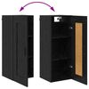 vidaXL Korkea kaappi Musta tammi. 34,5 x 34 x 180 cm Tekninen puu