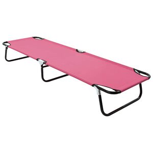 vidaXL Kokoontaitettava aurinkotuoli ter&auml;s pinkki