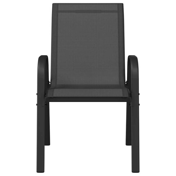 vidaXL Pinottavat puutarhatuolit 2 kpl musta Textilene kangas