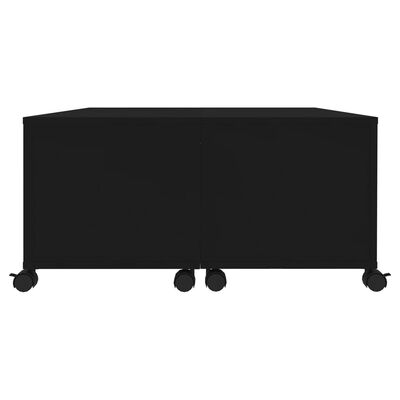 vidaXL Sohvapöytä musta 75x75x38 cm lastulevy