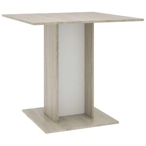 vidaXL Ruokap&ouml;yt&auml; valkoinen ja Sonoma-tammi 80x80x75 cm lastulevy