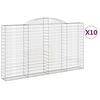 vidaXL Kaarevat kivikorit 10 kpl 300x30x160/180 cm galvanoitu rauta