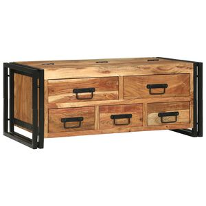 vidaXL Sohvap&ouml;yt&auml; Ruskea 90 x 50 x 38 cm Tihe&auml; akasiapuu