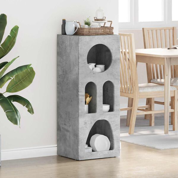 vidaXL Sivup&ouml;yt&auml; Betoni Harmaa 40 x 35 x 100.5 cm Tekninen puu